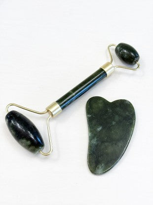 Jade Roller and Gua Sha Stone Set